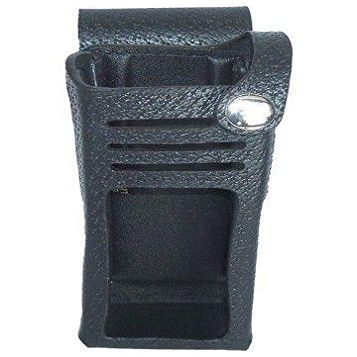 Leather Carry Case for Motorola DGP 5550 Two Way Radio - with Swivel Belt Loop (Full Display)
