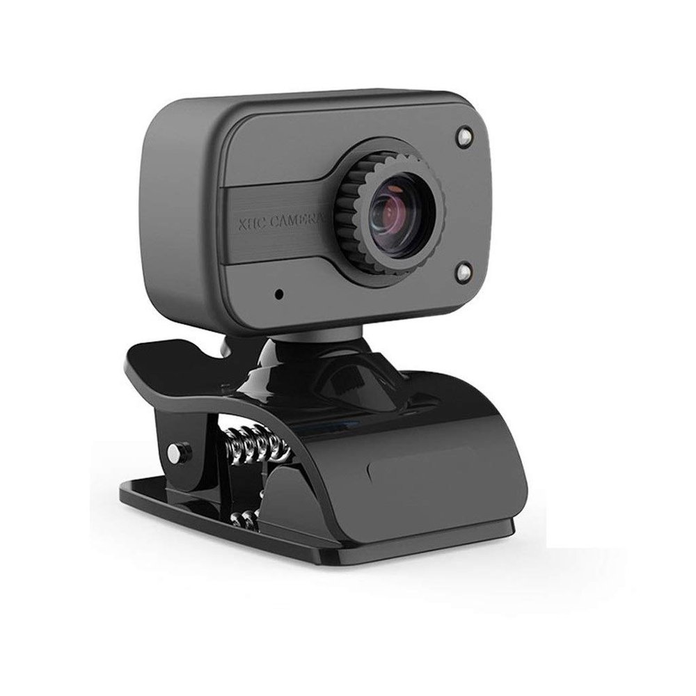 ARCH Webcam with Microphone, Manual Focus Computer Camera,Desktop Laptop HD Webcam with Light for Video Calling and Online Class Teaching (Color : B-Black)
