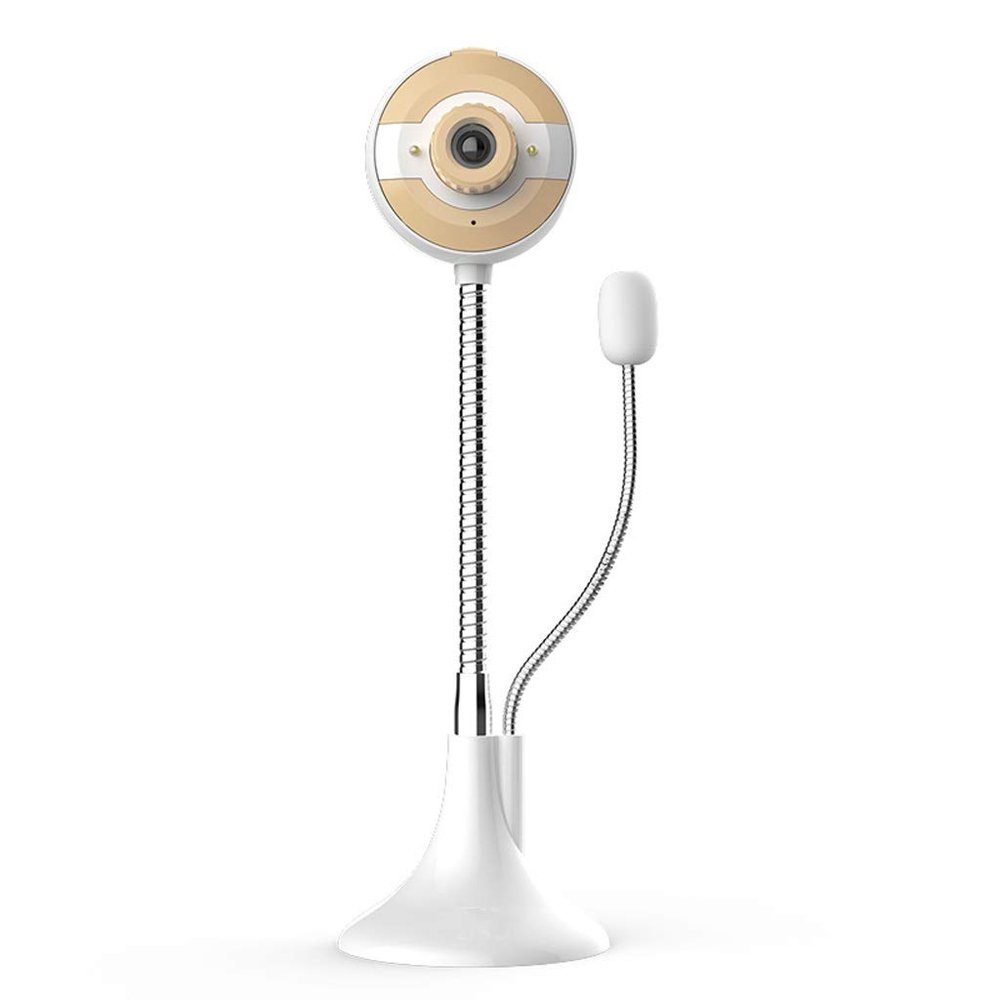 ARCH HD Webcam, USB Desktop & Laptop Webcam Live Streaming Webcam with Microphone,Plug and Play Computer Camera for Video Chat, Video Conference, Remote Classroom (Color : White)