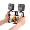 Andoer Smartphone Video Rig with 2pcs LED Video Light, Phone Filmmaking Case, Phone Video Stabilizer Grip Tripod Mount for Videomaker view 1