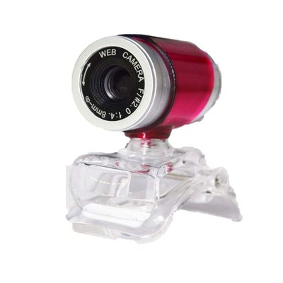 ARCH HD Computer Camera Computer Desktop Webcam with Built-in Noise Canceling for Online Distance Teaching and Online Live Broadcast Home (Color : Red)