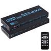 Enbuer HDMI Matrix Switch 4x4, 4K HDMI Matrix Switcher Splitter 4 in 4 Out Box with EDID and IR Remote Control Support 4K HDR, HDMI 2.0b, HDCP 2.2, 4K@60Hz, 3D, YUV 4:4:4 view 1
