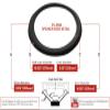 12" Foam Speaker Repair Kit, OD: 11.125", Roll OD: 10.625", Cone: 9.25", ID: 8.625", FSK-12AK (4 Pack) view 3