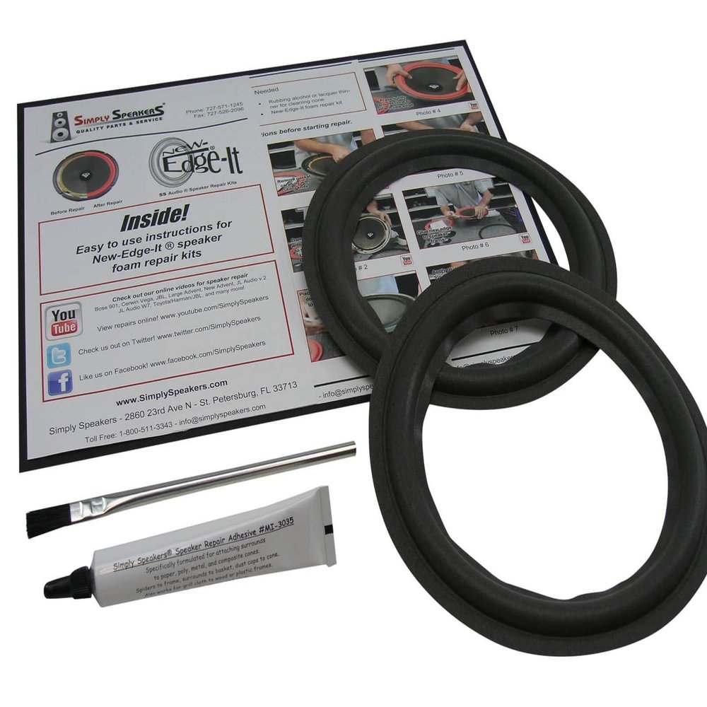 7" Foam Speaker Repair Kit, OD: 6.6875", Roll OD: 6.125", Cone: 5.125", ID: 4.5625", FSK-7A (Pair)