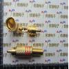 Davitu Terminals - red gold plated plum blossom audio and video male plug view 1