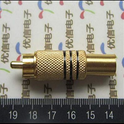 Davitu Terminals - black gold plated audio and video male plug