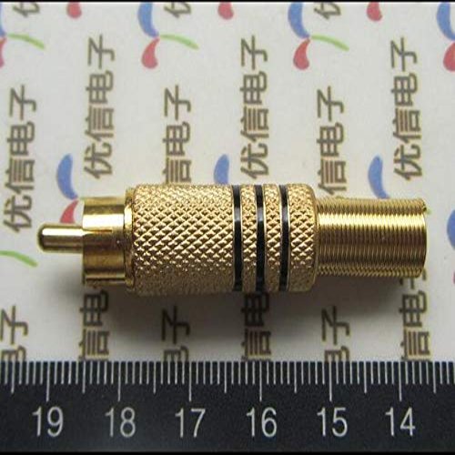 Davitu Terminals - black gold plated audio and video male plug