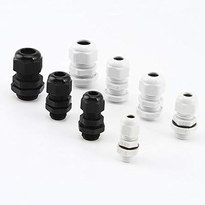 Davitu Terminals - 10 pcs PG16 cable waterproof connector connector gland connector cable diameter 10-14mm - (Color: White)