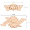 Mumusuki Wood Carved Appliques Onlay, 4Pcs Unpainted Rose Flower Carved Corner Onlay for Cupboard Cabinet Wall Decor view 2