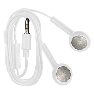 WalR, in-Ear Earbud Headphones with Built-in Mic and Pause/Play Button for Motorola Moto G6 Play G6 Forge X X Play, White