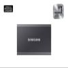 Samsung T7 Portable SSD, 1TB External Solid State Drive, Speeds Up to 1,050MB/s, USB 3.2 Gen 2, Reliable Storage for Gaming, Students, Professionals, MU-PC1T0T/AM, Gray view 2