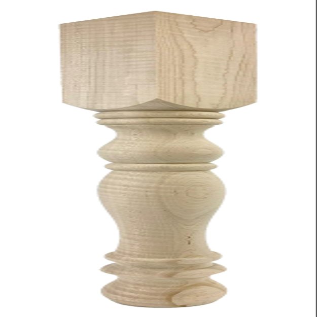 Highland Manor Wood Products Bedford Dining Table Leg - 29" Tall x 3 1/2" Wide - Unfinished Wooden Leg for Kitchen Dining Tables, Classic Home Decor, or Desks (Maple) (1 Leg)