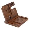 Gift for Men-Custom Wooden Docking Station, Engraved Desk Organizer, Nightstand Docking Station, Charge Station, Phone Holder, Watch Stand, Glasses, Key Stand, Birthday Gift for Colleagues(Walnut) view 2