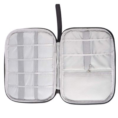 UKCOCO Electronic Organizer Bag - Cable Carrying Travel Case Bag Protective Data Cable Storage Pouch Holder Storage Bag Organiser (Black)