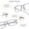 LifeArt Blue Light Blocking Glasses, Computer Reading Glasses, Gaming Glasses, TV Glasses for Women (Grey, +3.75 Magnification) view 3
