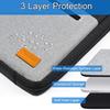 Laptop Sleeve, Slim Durable Notebook Computer Protection Case Business Briefcase Handle Bag Compatible with 14 15 15.4 inch MacBook Pro HP Dell Acer Asus Chromebook, Black/Grey view 3