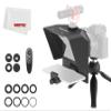 AMBITFUL Portable Teleprompter Kit - 7.5'' Mini Teleprompter with Desktop Tripod &Remote Control for Phone and DSLR Recording view 1