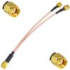 Splitter Cable Reverse Polarity SMA Male to Dual Reverse Polarity SMA Male V-Shape Cable 15cm for 4G LTE Home Phone Router Gateway Modem MiFi Mobile Cellular Amplifier Cell Phone Signal Booster view 1