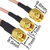 Splitter Cable Reverse Polarity SMA Male to Dual Reverse Polarity SMA Male V-Shape Cable 15cm for 4G LTE Home Phone Router Gateway Modem MiFi Mobile Cellular Amplifier Cell Phone Signal Booster view 3