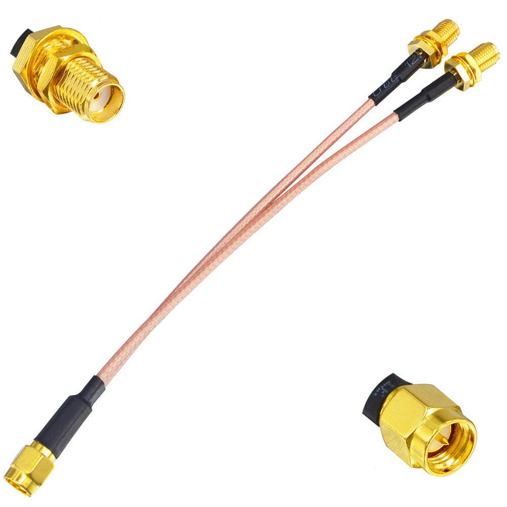 4G LTE Antenna Adapter Splitter Cable SMA Male to Dual SMA Female V-Shape Cable 15cm for 4G LTE Home Phone Router Gateway Modem MiFi Mobile Hotspot Cellular Amplifier Cell Phone Signal Booster