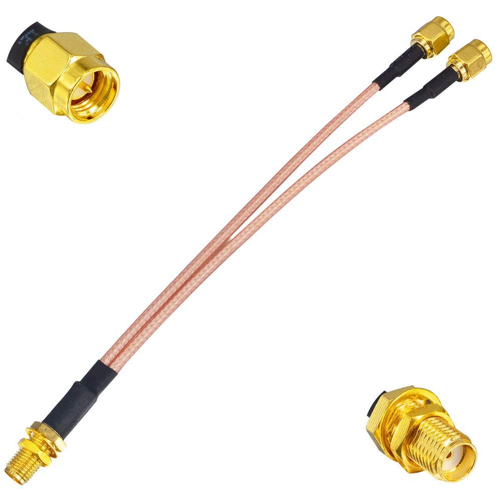 4G LTE Antenna Adapter Splitter Cable SMA Female to Dual SMA Male V-Shape Cable 15cm for 4G LTE Home Phone Router Gateway Modem MiFi Mobile Hotspot Cellular Amplifier Cell Phone Signal Booster