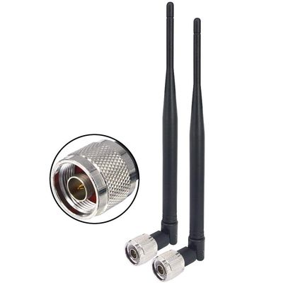 4G LTE Antenna Cellular LTE Aerial N Male Antenna 700MHz-2700MHz 5dBi 4G Omni-Directional Whip High-gain Transmit-Receive for Cell Signal Booster Amplifie Pack of 2