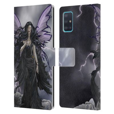 Head Case Designs Officially Licensed Nene Thomas Storm Fairy with Lightning Gothic Leather Wallet Case Compatible with Samsung Galaxy A51 (2019)