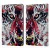 Head Case Designs Officially Licensed Riza Peker Warm Tiger Animal Abstract Leather Wallet Case Compatible with Kindle Paperwhite 1/2 / 3 view 1