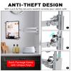 AboveTEK Tablet Wall Mount - 360 Rotation Tablet Holder Stand with Extension Arm, Anti-Theft Kitchen Mount Fits 7"-11" Tablets Including iPad Pro/Air/Mini, Galaxy Tab - Security Lock & Key - (Silver) view 3
