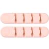 Hemobllo 2pcs Self-Adhesive Silicone Cable Clips for Desk Organization Wire Management for Pink Cord Holder for Charging and Audio Cables view 1