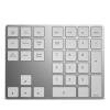 Number Keyboard 34-Keys Numeric Keypad + USB Type-C Hub Bluetooth Numeric Keypad,Rechargeable Number Pad Slim External Numpad Keyboard Data Entry, for OS, Android(Silver) view 1