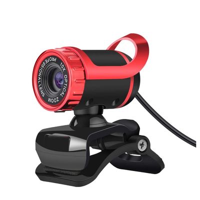 ARCH Computer HD Webcam Camera Video USB Camera Built-in Sound-Absorbing Microphone Video Teaching Live (Color : Red)