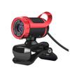 ARCH Computer HD Webcam Camera Video USB Camera Built-in Sound-Absorbing Microphone Video Teaching Live (Color : Red)
