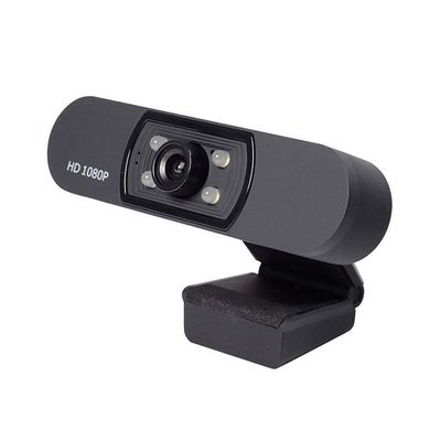 ARCH 1080P Webcam with 180  Fixing Clip,4 LED Lights,Digital Noise Reduction Microphone Computer Camera for Video Conferencing,Streaming,Video Call