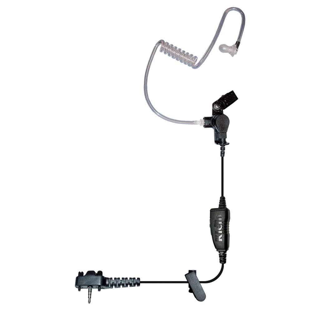 Klein Electronics Star Y4 Single-Wire Earpiece with Surveillance Style Acoustic Tube for Vertex Compatible Models (Works with Y4 Connector pin) | Clear Quick-Disconnect Audio Tube and Clothing Clip