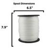 1/8" White Polyester Rope, Solid Braid Dacron Utility Rope, 1000 ft Spool, Low Stretch UV Resistant Industrial Cord view 3