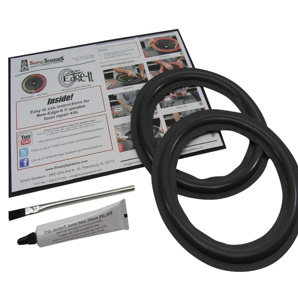 8" Foam Speaker Repair Kit, OD: 7.6875", Roll OD: 7", Cone: 5.9375", ID: 5.3125", FSK-880 (Pair)