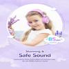 iClever BTH02 Kids Bluetooth Headphones, 93H Playtime, Lightweight, Foldable, Textured Sound, Type C Fast charging, Bluetooth 5.4, Kids Wireless Headphones with Microphone for IPad Tablet School, Pink view 2