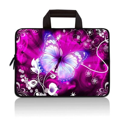 11" 11.6" 12" 12.1" 12.5" inch Laptop Carrying Bag Case Notebook Ultrabook Bag Tablet Cover Neoprene Fit Samsung Google Acer HP DELL Lenovo Asus (11 11.6 12.1 12.2 inch, Purple Butterfly)