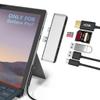 Surface Pro 7 USB C Hub, 6-in-2 Aluminum Surface Pro 2019 Dock with 4K HDMI Adapter+ USB C Audio & Data Transfer Port +2 USB 3.0+SD/TF Card Reader, Converter Combo Adaptor for Surface Pro 7 view 1