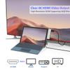 Surface Pro 7 USB C Hub, 6-in-2 Aluminum Surface Pro 2019 Dock with 4K HDMI Adapter+ USB C Audio & Data Transfer Port +2 USB 3.0+SD/TF Card Reader, Converter Combo Adaptor for Surface Pro 7 view 2