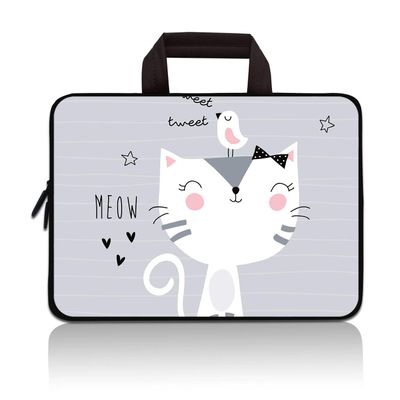 11" 11.6" 12" 12.1" 12.5" inch Laptop Carrying Bag Chromebook Case Notebook Ultrabook Bag Tablet Cover Neoprene Fit Samsung Google Acer HP DELL Lenovo Asus (11 11.6 12.1 12.2 inch, Cat & Bird)