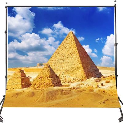 10x6.5ft Vinyl Egypt Pyramid Photography Backdrops Ancient Building Backdrop Photo Studio Background Props (Upgrade Material) LY022 for Party Decoration Birthday YouTube Videos School Photoshoot Photo