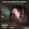 Lightweight Telephone Headset with 2.5mm Jack and Mute Button for Office Calls, Works with Cisco Polycom Panasonic Landline IP Desk Phones, with 3.5mm Jack QD Cord for Mobile view 3