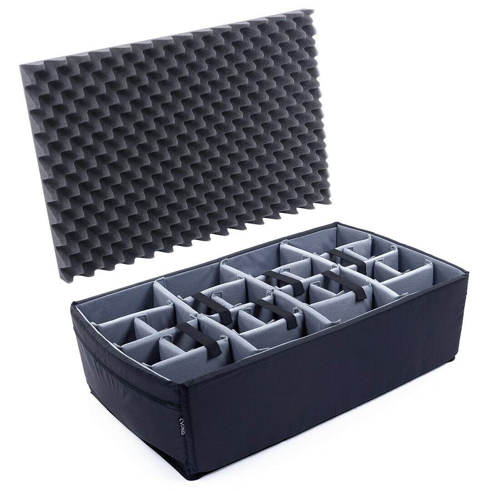 Grey CVPKG Padded dividers for The Pelican iM2950 case. (with lid Foam)