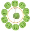 Cable Clips, Cable Management Clips, 10 pcs Silicone Adhesive Wire Cable Holder, Wire Clips Desk Cable Cord Management Organizer Wire Holder for Power Cords, Charging Cables in Office and Home (Green) view 1