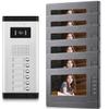 AMOCAM 6 Units Apartment Video Door Phone Kit, Video Intercom System Include 1 pcs Night Vision Camera, 6 pcs 7" LCD Monitor Wired Video Doorbell System, Support Monitoring, Unlock, Dual Way intercom view 1