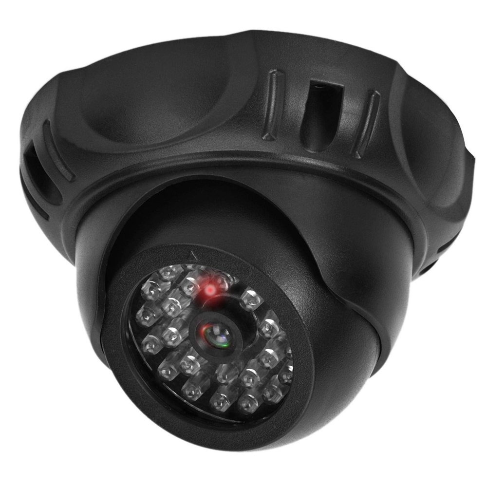 T angxi Simulated Surveillance Cameras, Red LED Light Dummy Fake Security Monitor CCTV Dome Camera Indoor and Outdoor Use Dummy Camera for Homes & Business