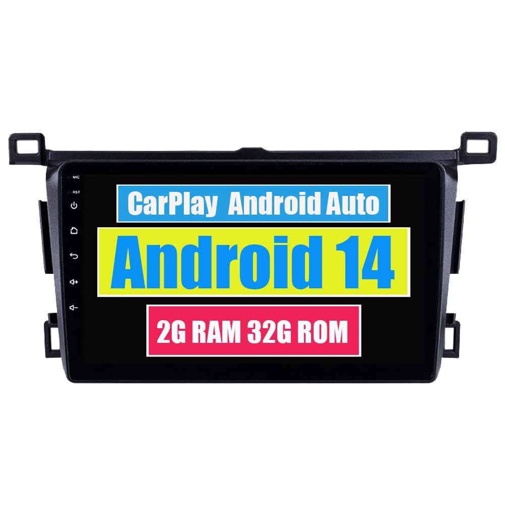 RoverOne Car Stereo Radio for Toyota RAV4 2013 2014 2015 2016 2017 with CarPlay Android Auto DSP Multimedia Player GPS Navigation Touch Screen Bluetooth WiFi