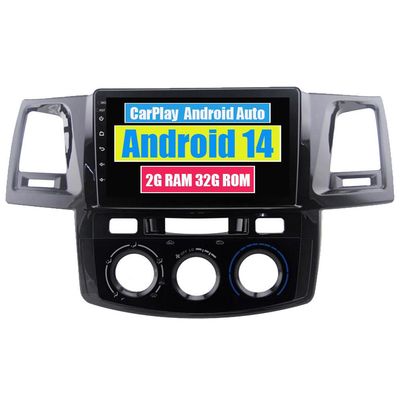 RoverOne Car Stereo Radio for Toyota Fortuner 2007-2015 CarPlay Android Auto DSP Multimedia Player GPS Navigation Touch Screen Bluetooth WiFi (Manual Air-Conditioner)